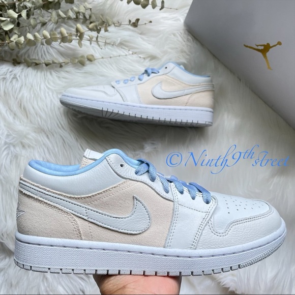Nike Jordan 1 Low SE Iris Whisper Sail Worn Blue White Women's Shoe PRICE FIRM - Picture 4 of 16